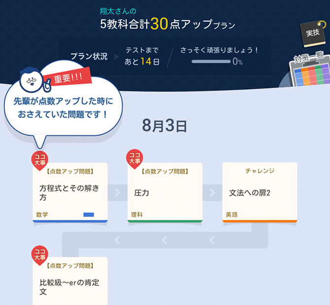 難関校を目指すなら スマイルゼミ 特進クラス｜タブレットで学ぶ中学生向け通信教育「スマイルゼミ」