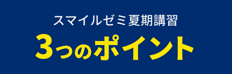 スマイルゼミ夏期講習3つのポイント