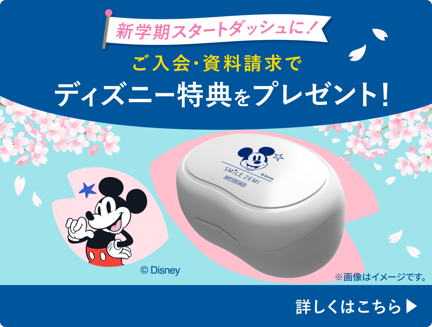 新学期スタートダッシュに！ ご入会・資料請求でディズニー特典をプレゼント！ 詳しくはこちら