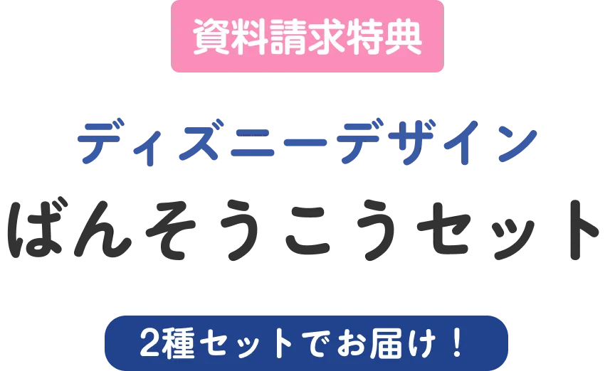 資料請求特典 ディズニーデザインばんそうこうセット 2種セットでお届け！