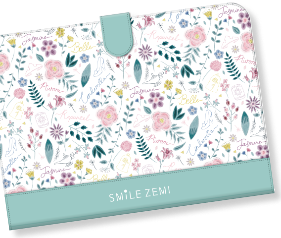 タブレットカバー プリンセス花柄デザイン