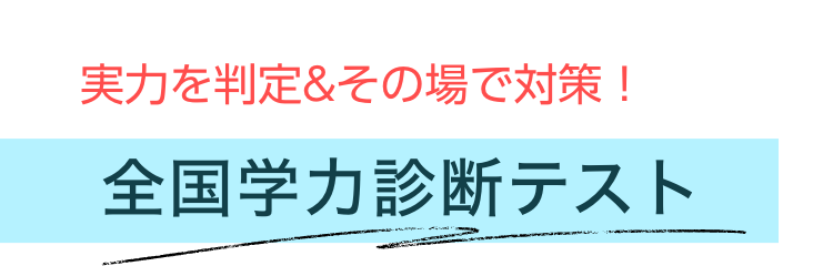 実力を判定&その場で対策！全国学力診断テスト