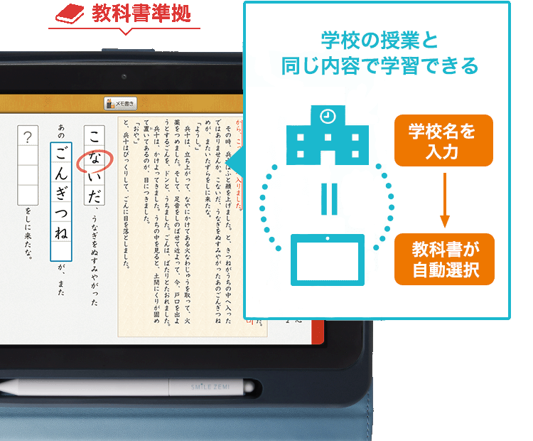 物品 スマイルゼミタブレット 小学１年生準備〜３年生1月 発展クラス