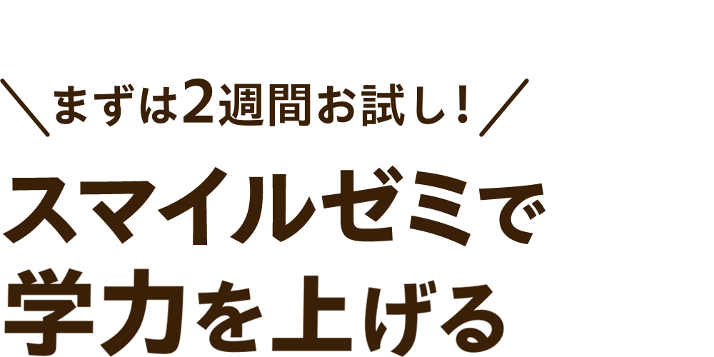 まずは２週間お試し！スマイルゼミで学力を上げる